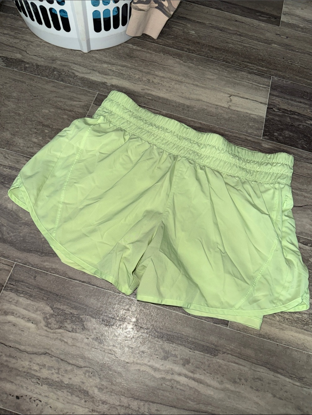 Avia Light Green Women's Athletic Shorts with Elastic Waistband